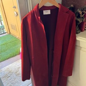 Zara faux suede coat